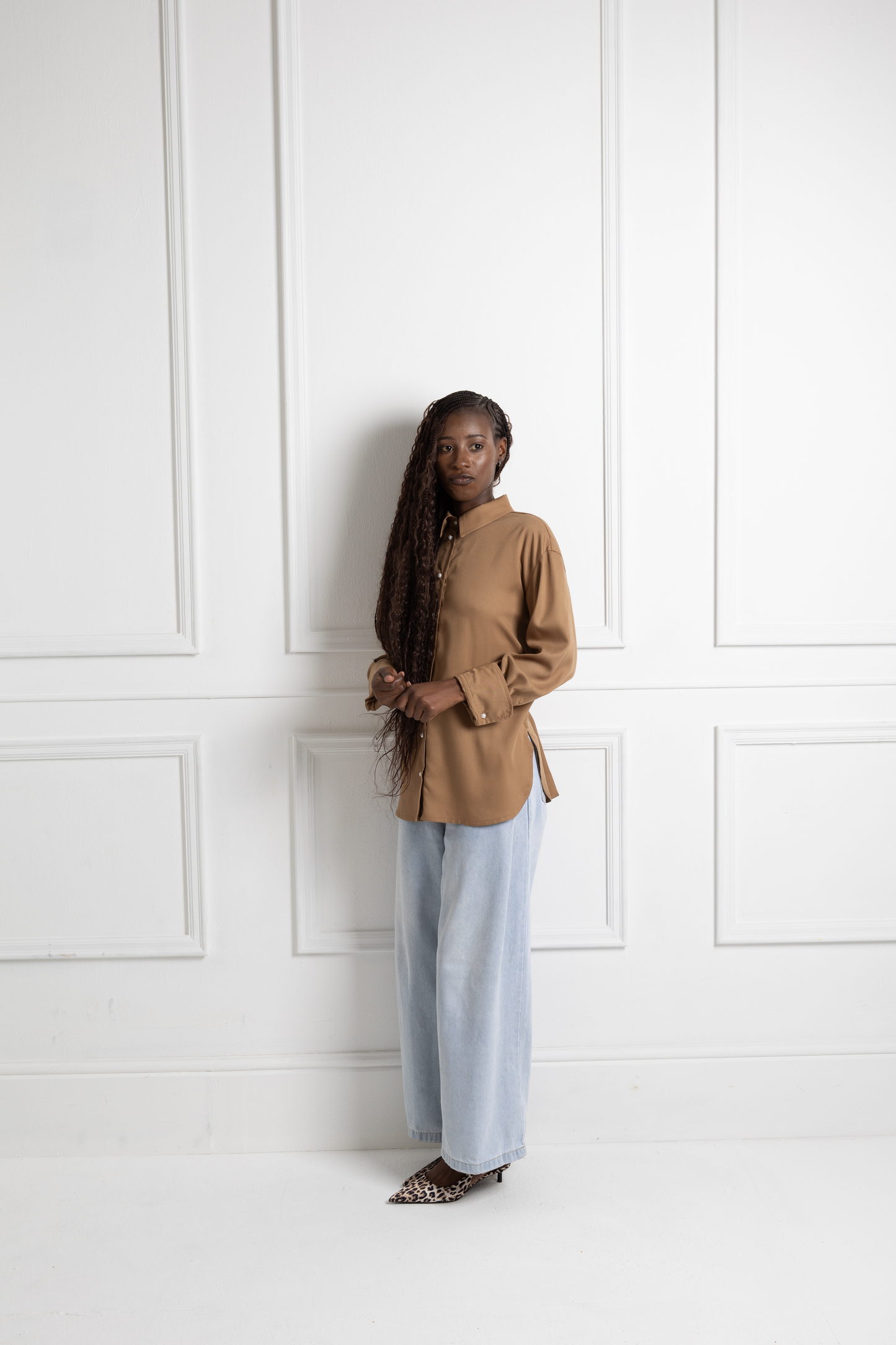 Pearl Trim Button Down Shirt