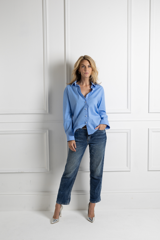 Pearl Trim Button Down Shirt