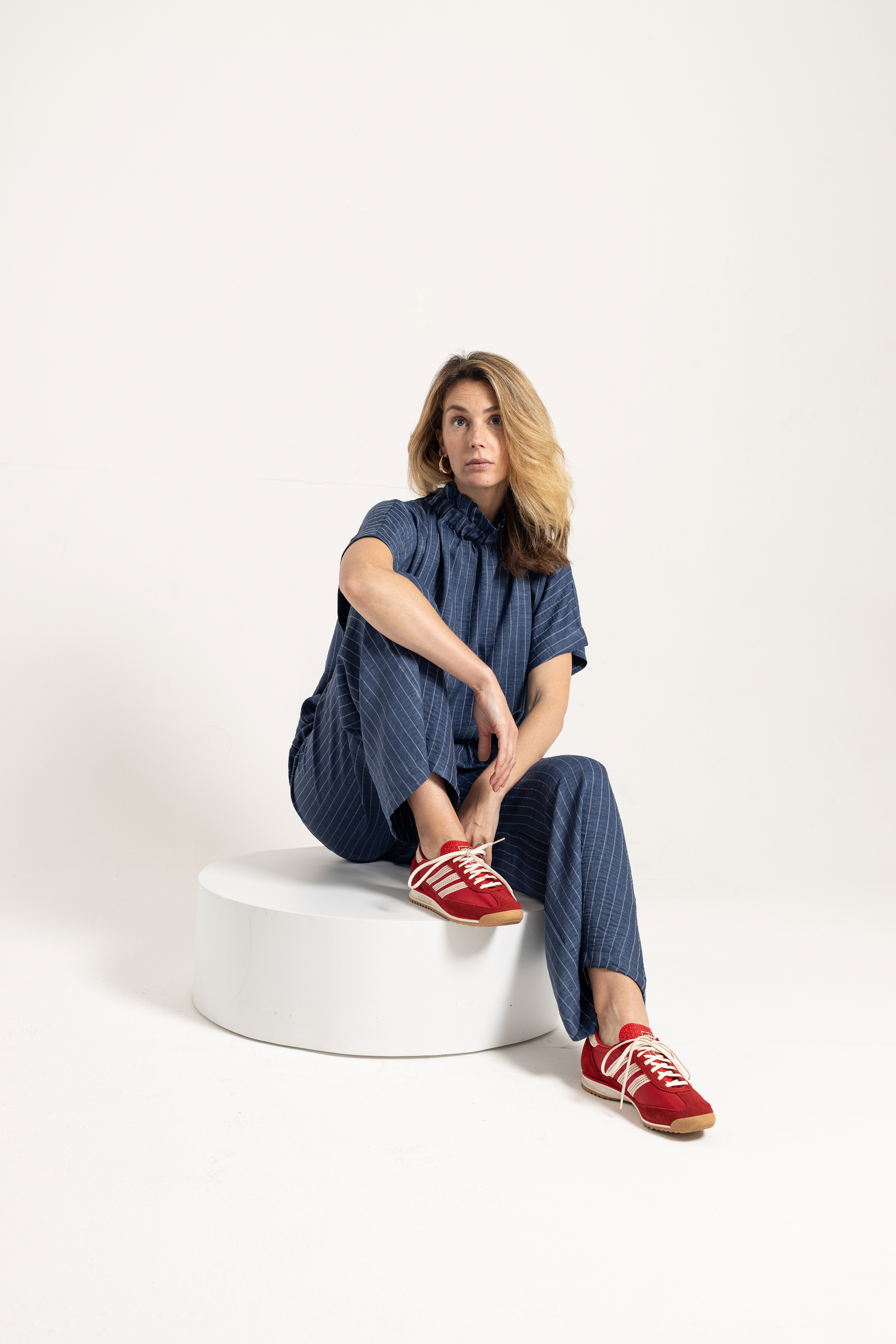 Navy Stripe Pants