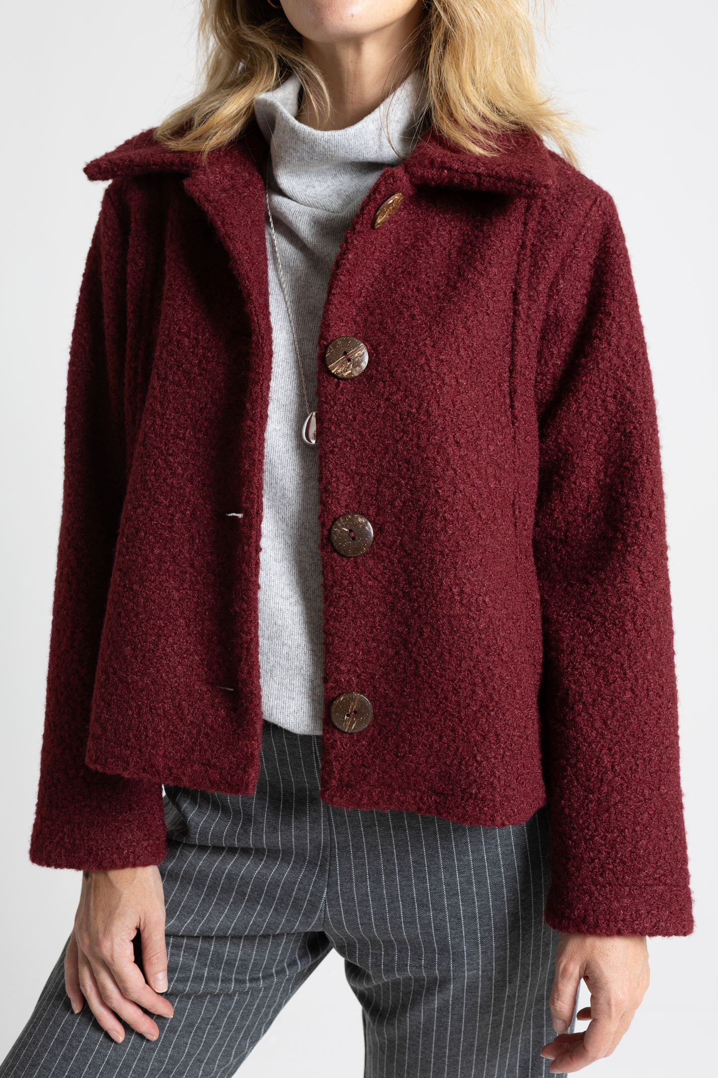Boiled Wool Crop Jacket