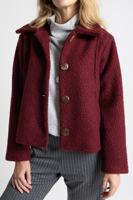 Boiled Wool Crop Jacket