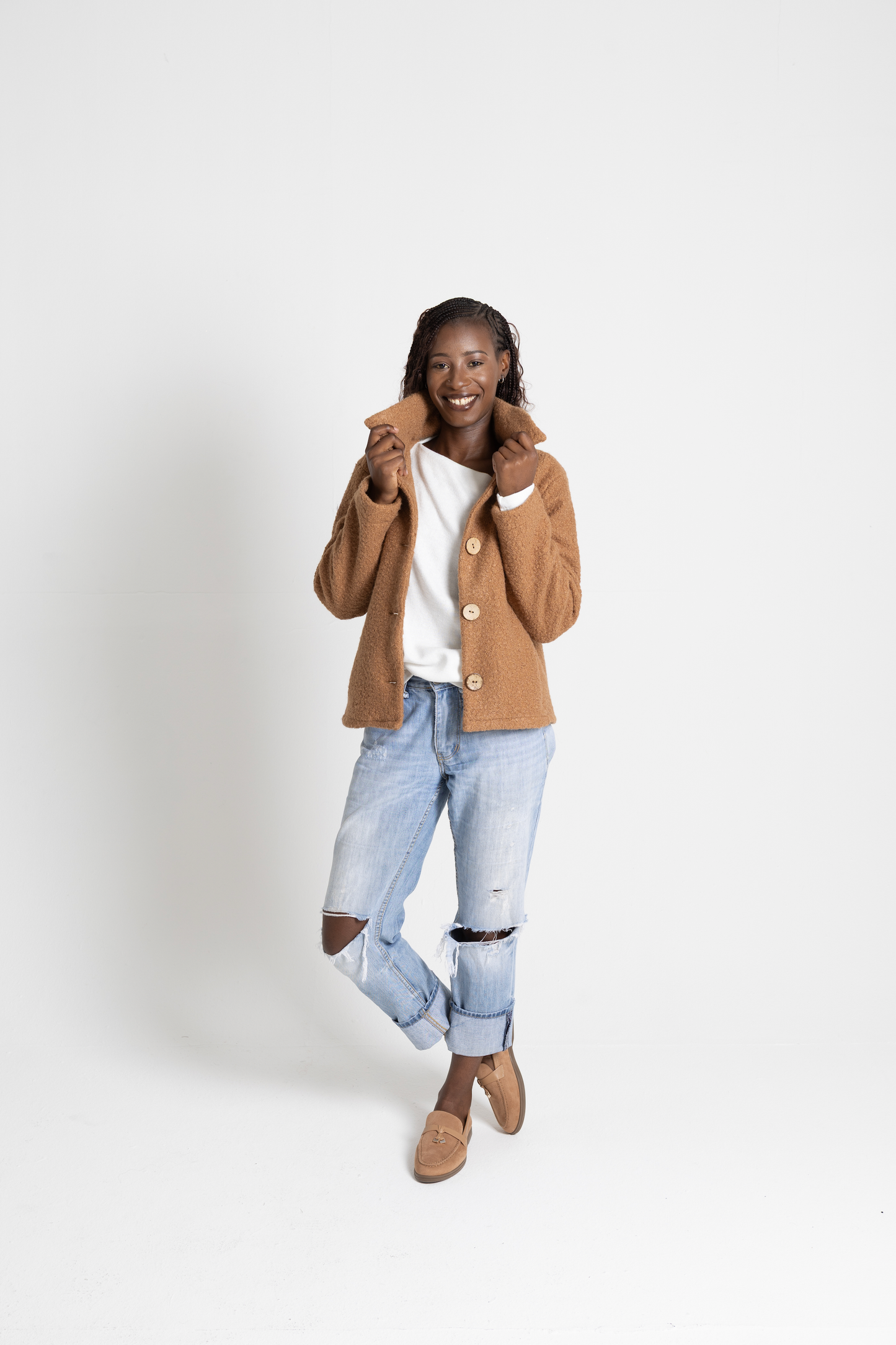 Boiled Wool Crop Jacket