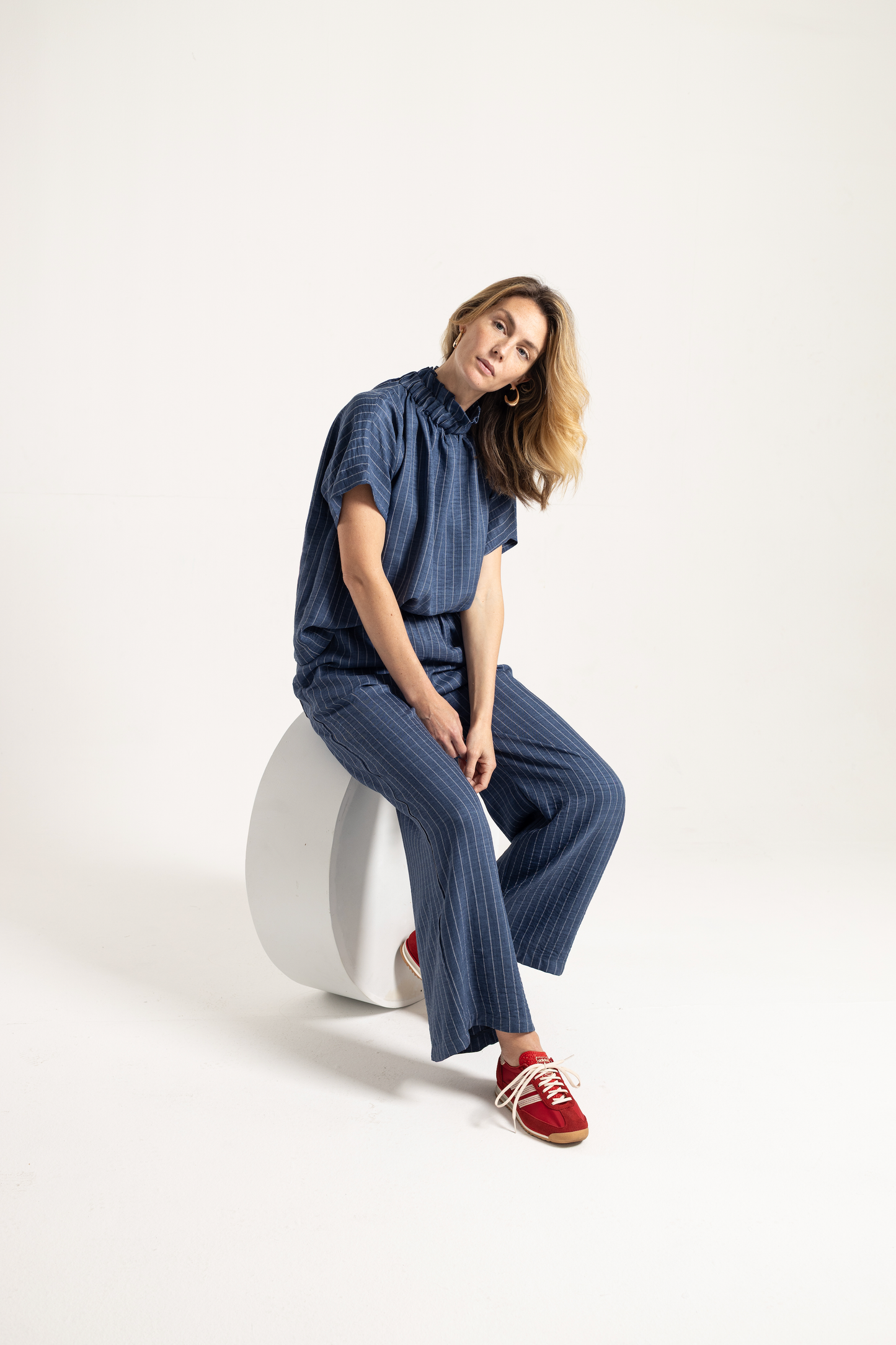 Navy Stripe Pants