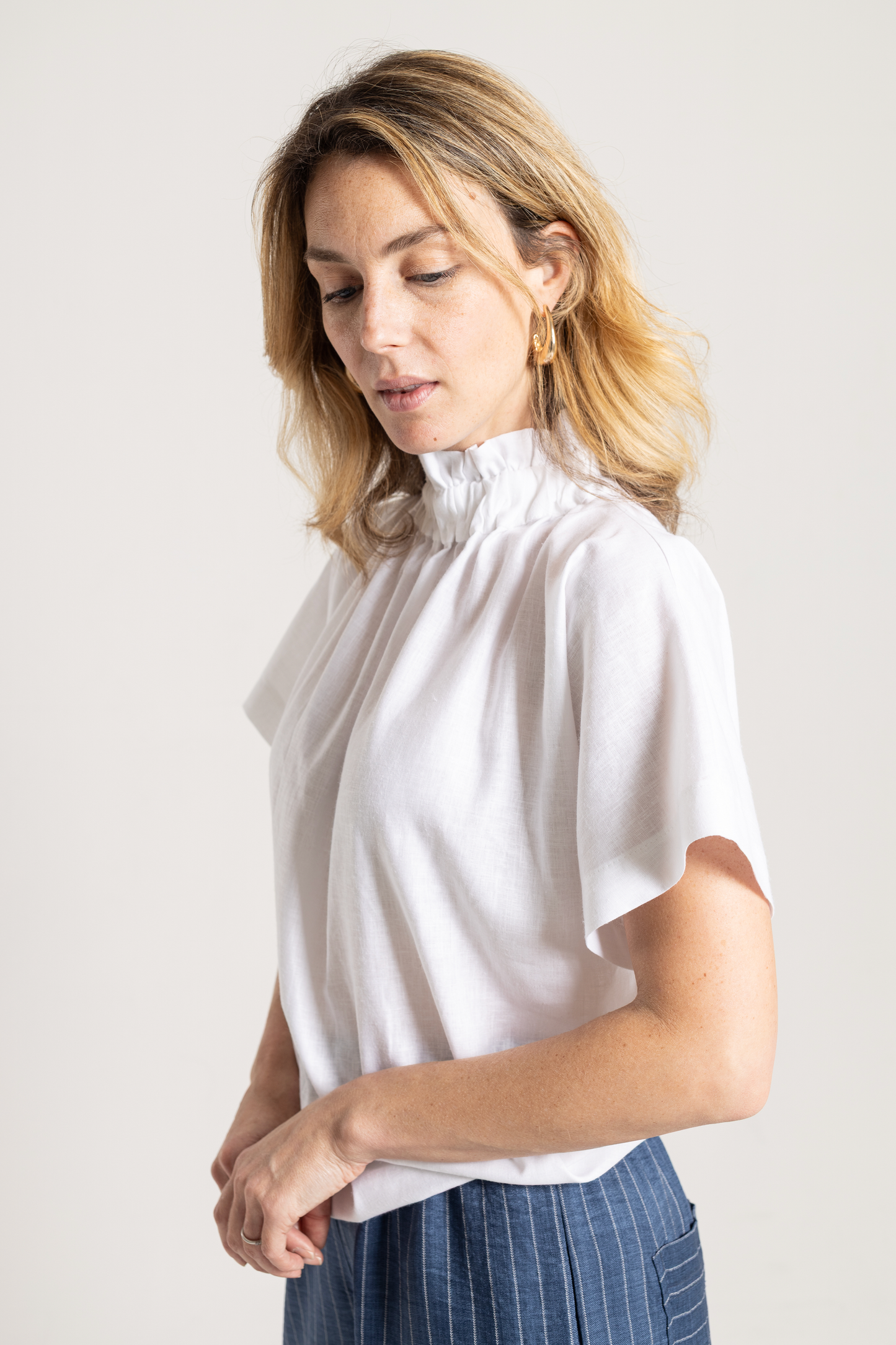 Ruffle Neck Blouse